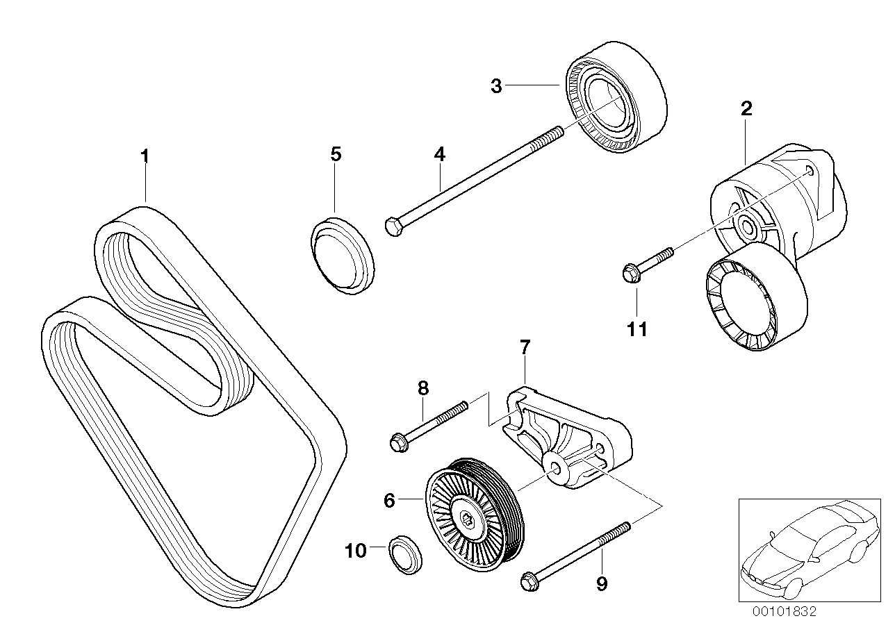 Mini 11287636372 - Ozubený klínový řemen www.parts5.com