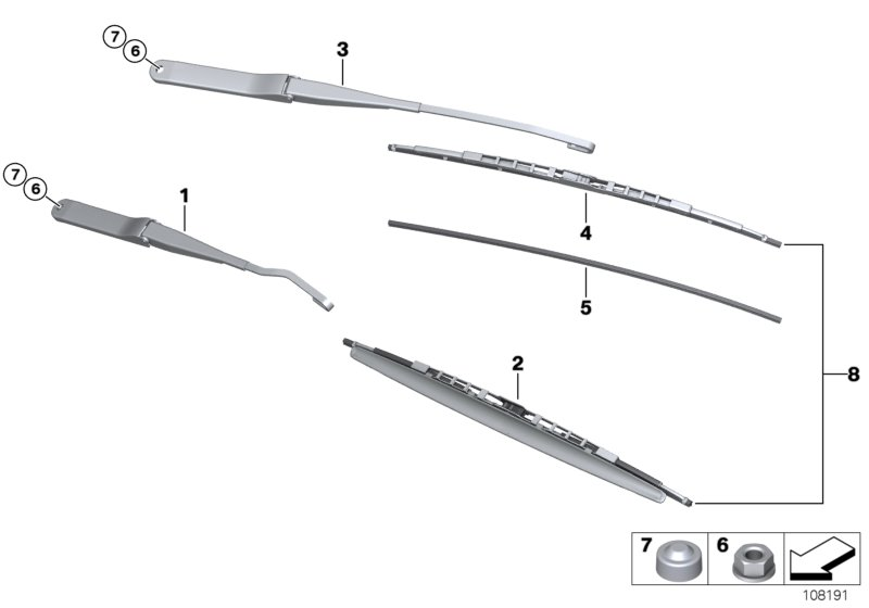 BMW 61617198670 - Перо на чистачка www.parts5.com