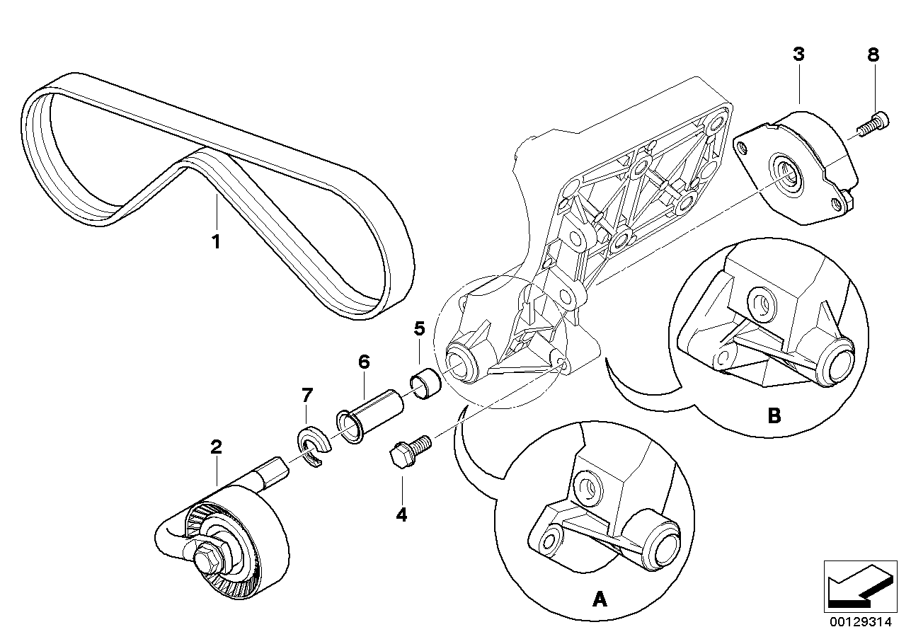 BMW 64 55 7 786 170 - Moniurahihna www.parts5.com