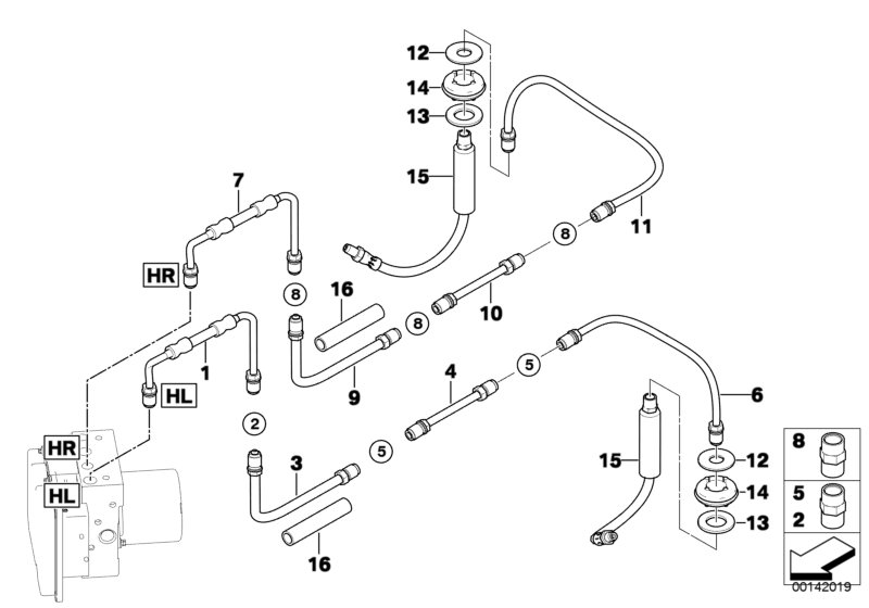 BMW 34306795676 - Zavorna cev parts5.com