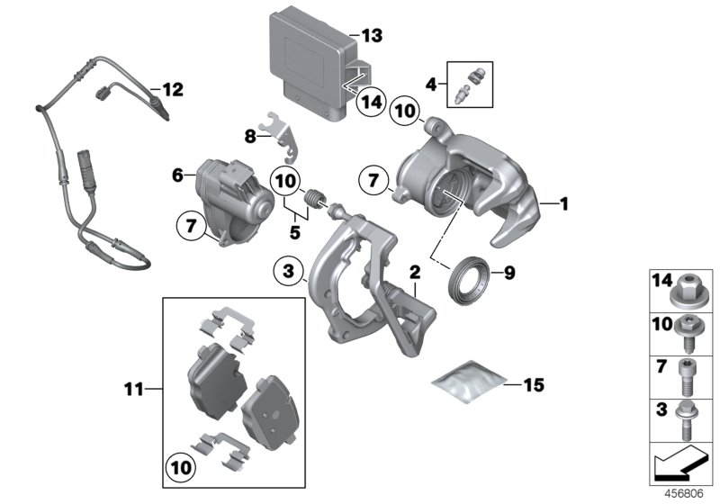 BMW 34216793053 - Σετ σωληνωτών οδηγών, δαγκάνα φρένων www.parts5.com