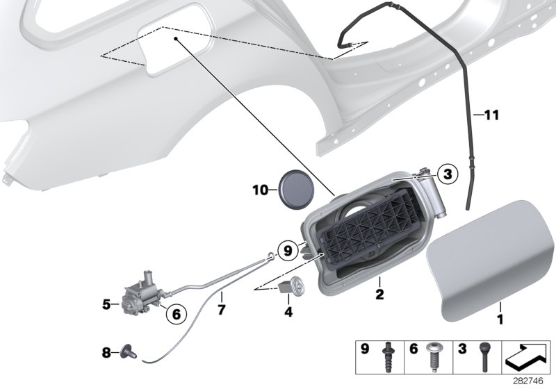 BMW 67 11 7 228 199 - Control, actuator, central locking system www.parts5.com