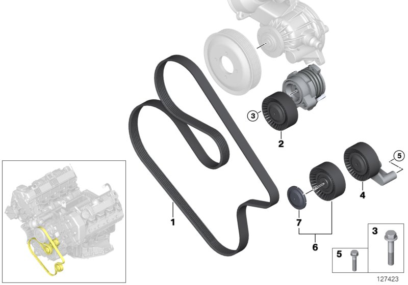 BMW 11287631818 - Correa trapecial poli V www.parts5.com