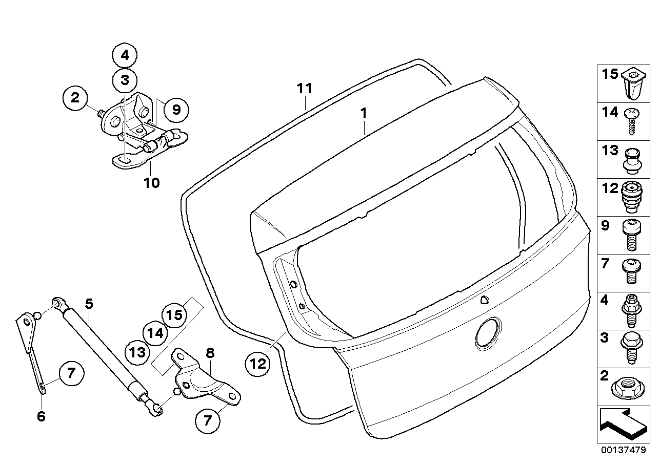 BMW 51247060622 - Gas Spring, boot, cargo area parts5.com