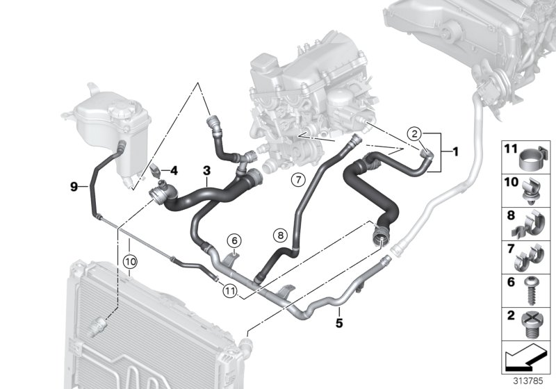 BMW 17127548241 - Radiator Hose www.parts5.com