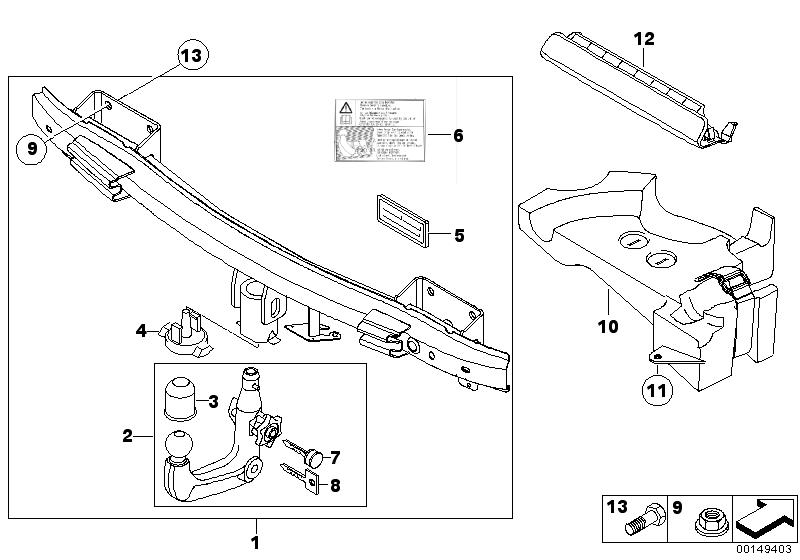 BMW 71606765340 - Trailer Hitch www.parts5.com