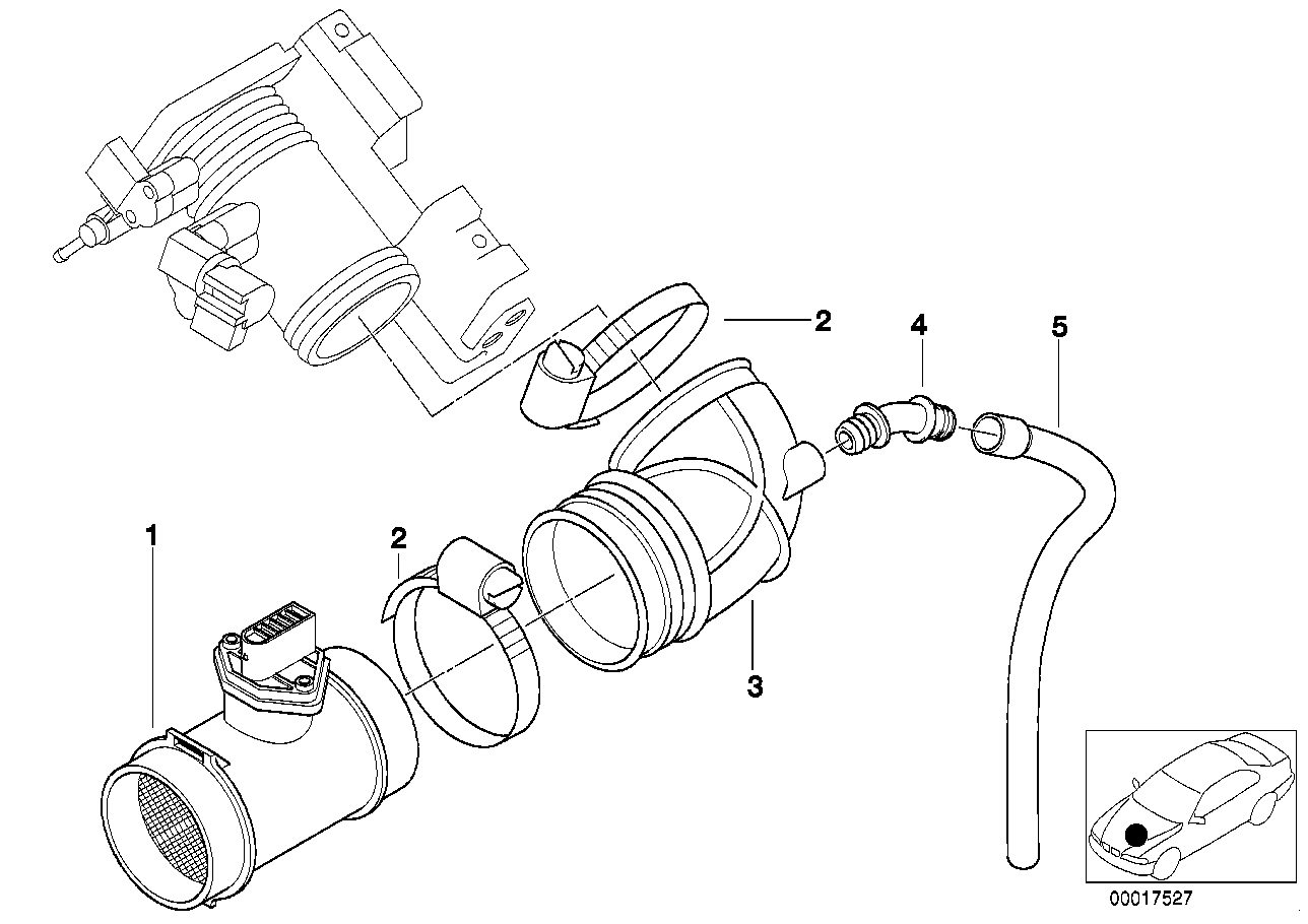 BMW Motorcycles 13 62 1 433 565 - Senzor debit aer www.parts5.com