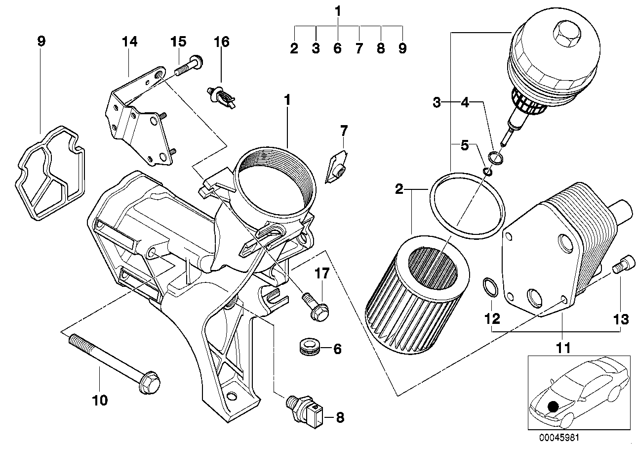 BMW 11422247015 - Radiador de aceite, aceite motor www.parts5.com