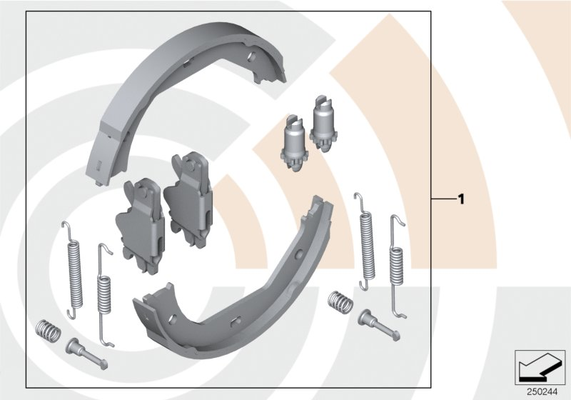 BMW 34212213313 - Set saboti frana, frana de mana www.parts5.com