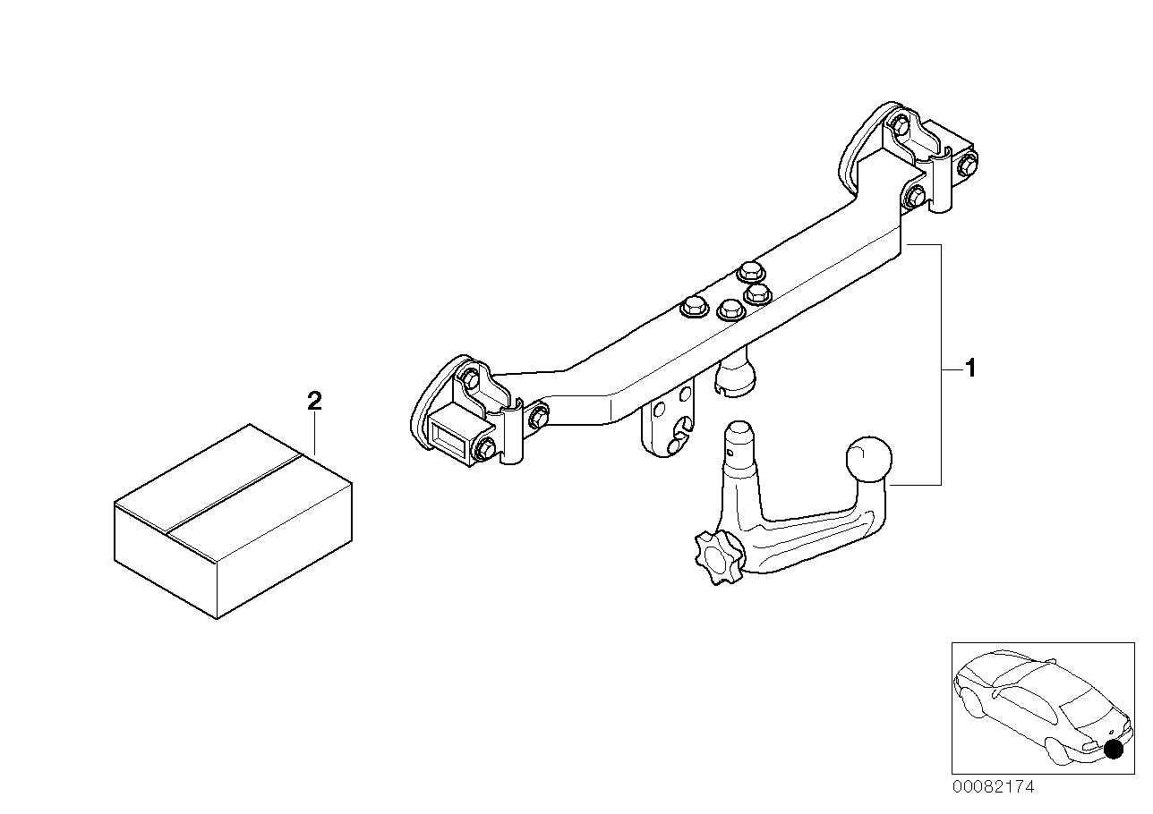 BMW 71601094386 - Trailer Hitch www.parts5.com