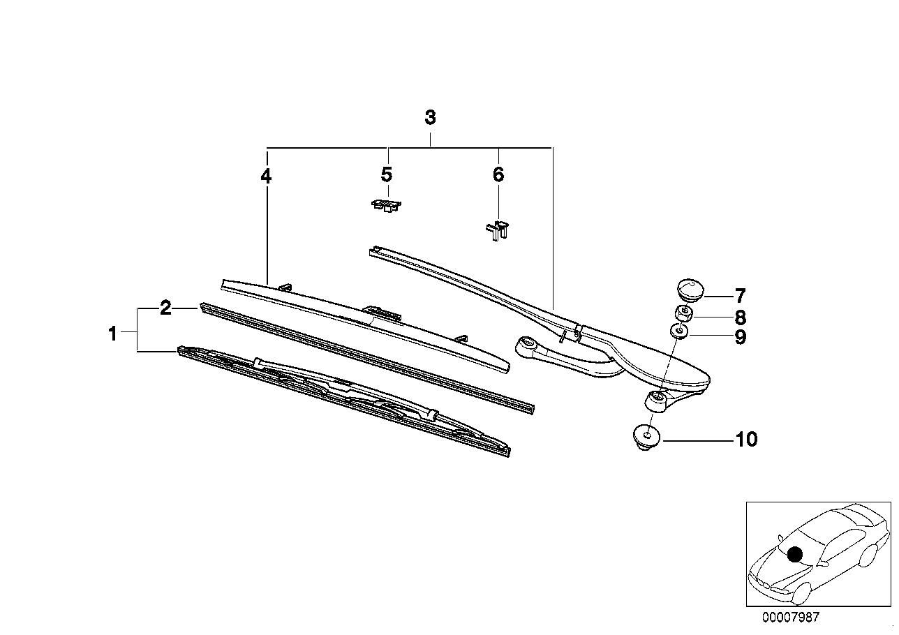 BMW 61 61 9 070 579 - Stieracia liżta www.parts5.com