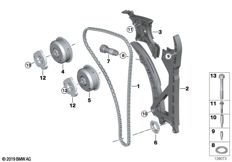 BMW 11 31 7 585 020 - Carril de deslizamiento, cadena de distribución parts5.com