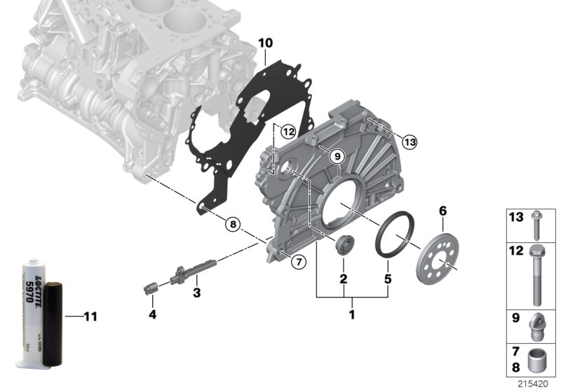 Mini 11 14 7 797 490 - Bague d'étanchéité, vilebrequin www.parts5.com