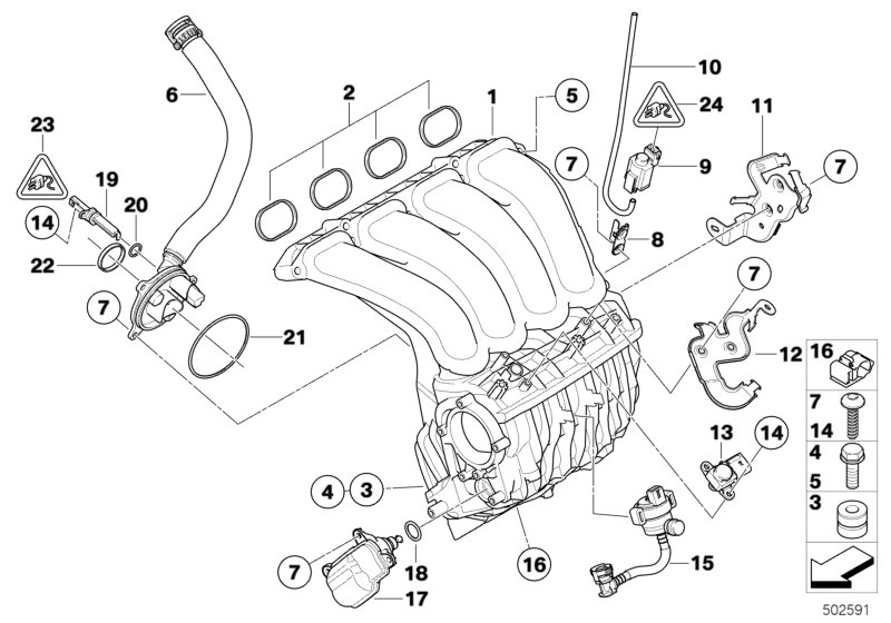 BMW 11 74 7 810 831 - Survemuundur, heitgaaside juhtimine www.parts5.com