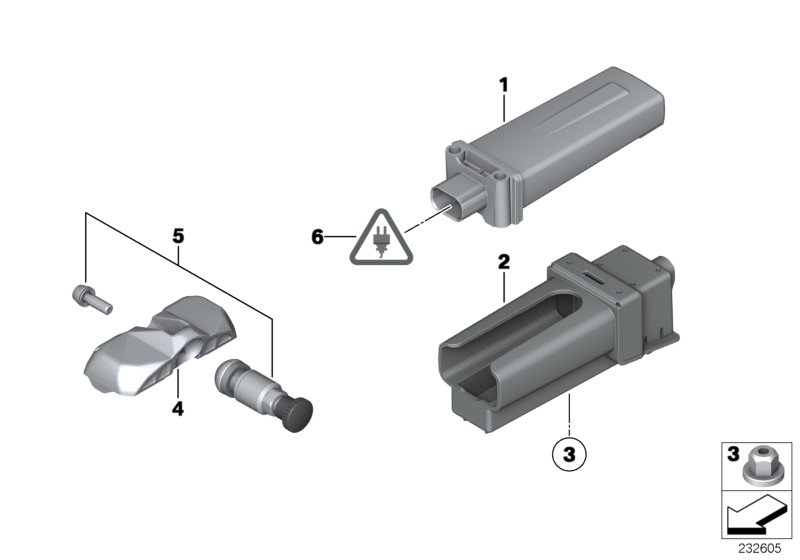 Mini 36 10 6 874 830 - Датчик на колелото, контролна система за налягане в гумите www.parts5.com