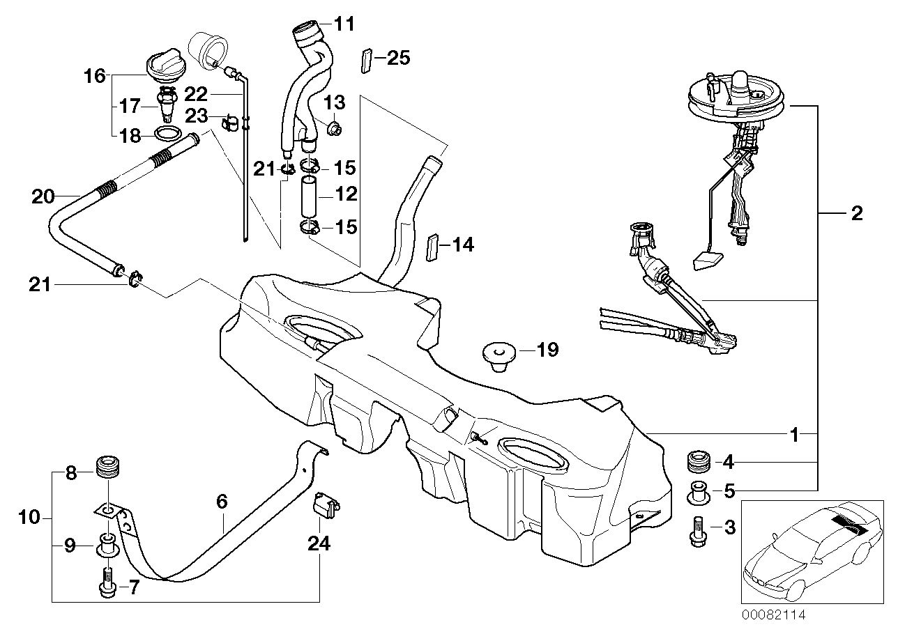 BMW 16 11 7 193 372 - Крышка, топливный бак www.parts5.com