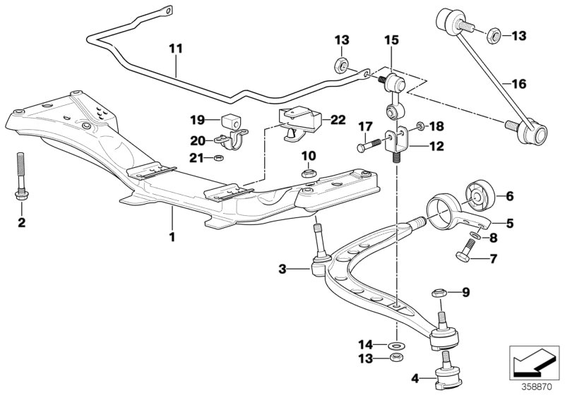 BMW 31 35 1 090 268 - Lezajna pusa,stabilisator www.parts5.com