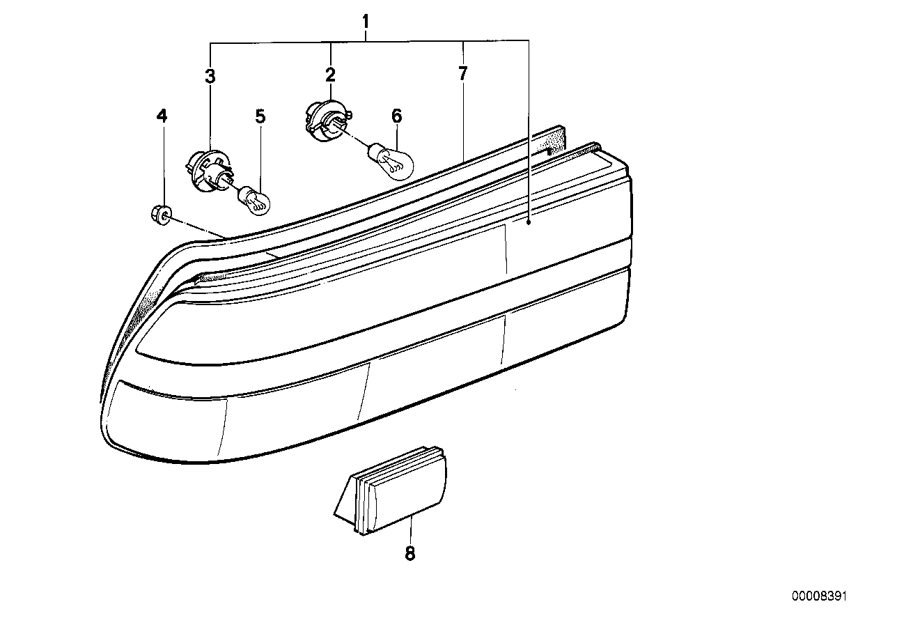 BMW (BRILLIANCE) 07 11 9 978 227 - Bulb, glove box light parts5.com