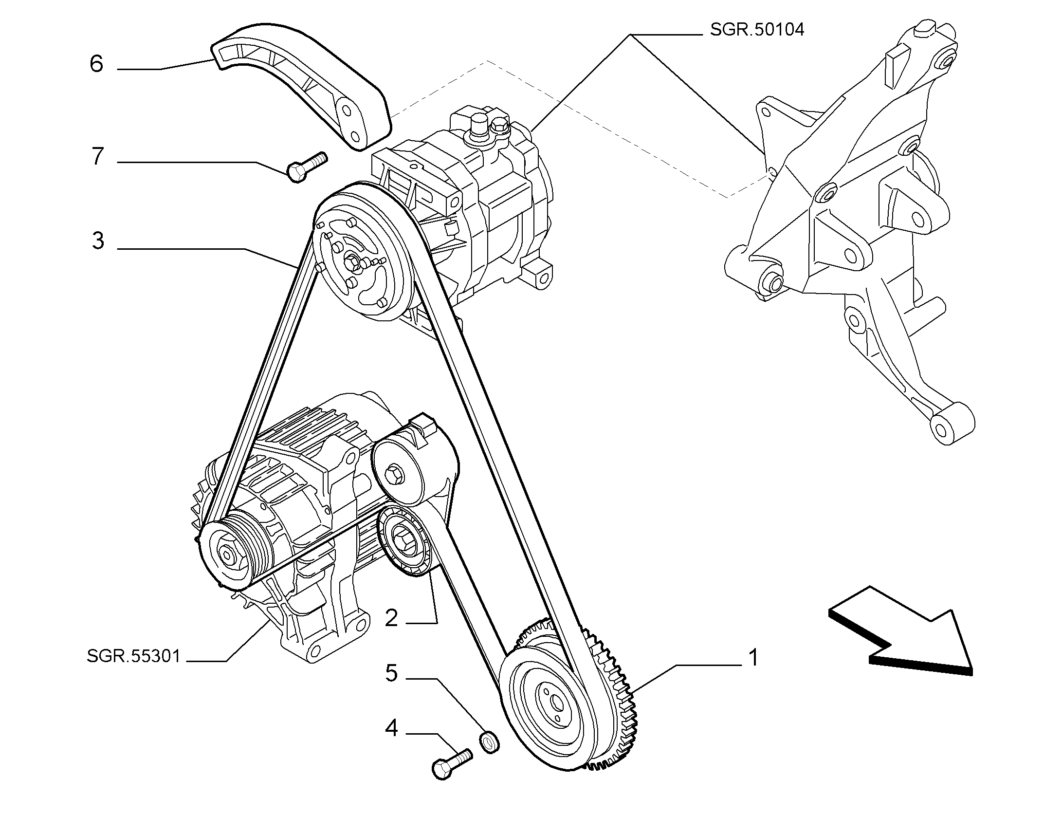 Lancia 55217836 - Szíjtárcsa, főtengely www.parts5.com