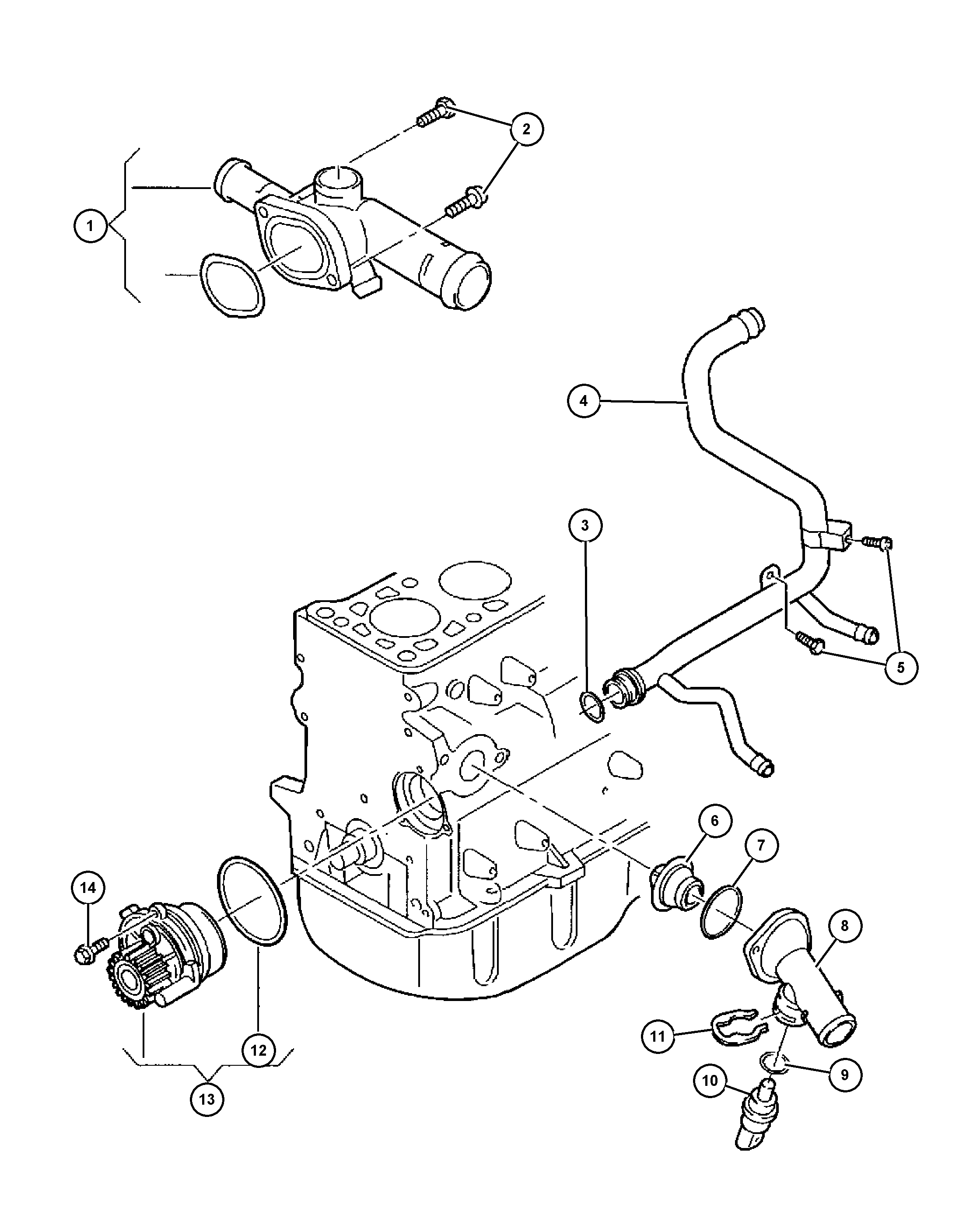 Jeep 68000 693AB - Αντλία νερού www.parts5.com