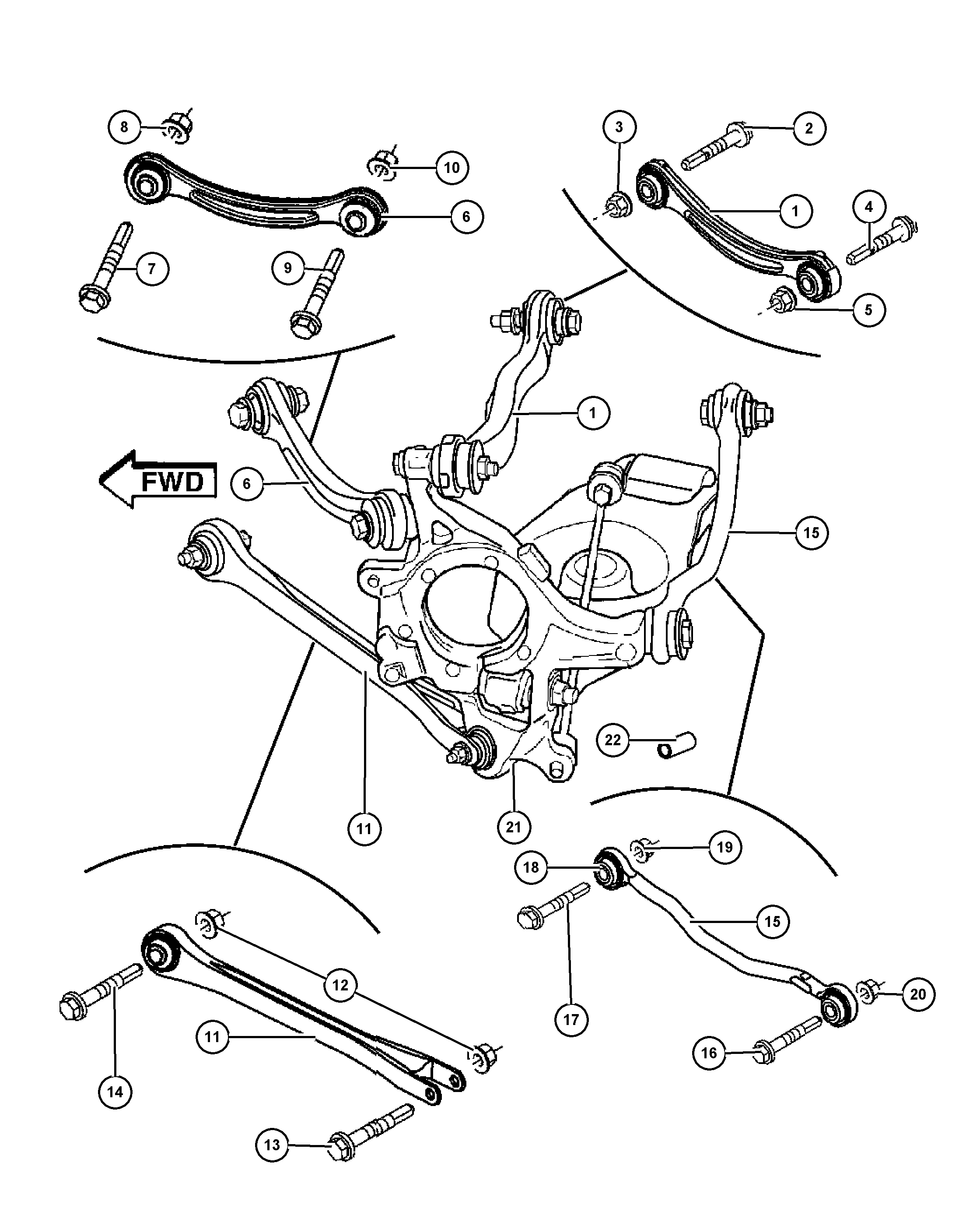 Chrysler 5180 480AB - Рычаг подвески колеса www.parts5.com