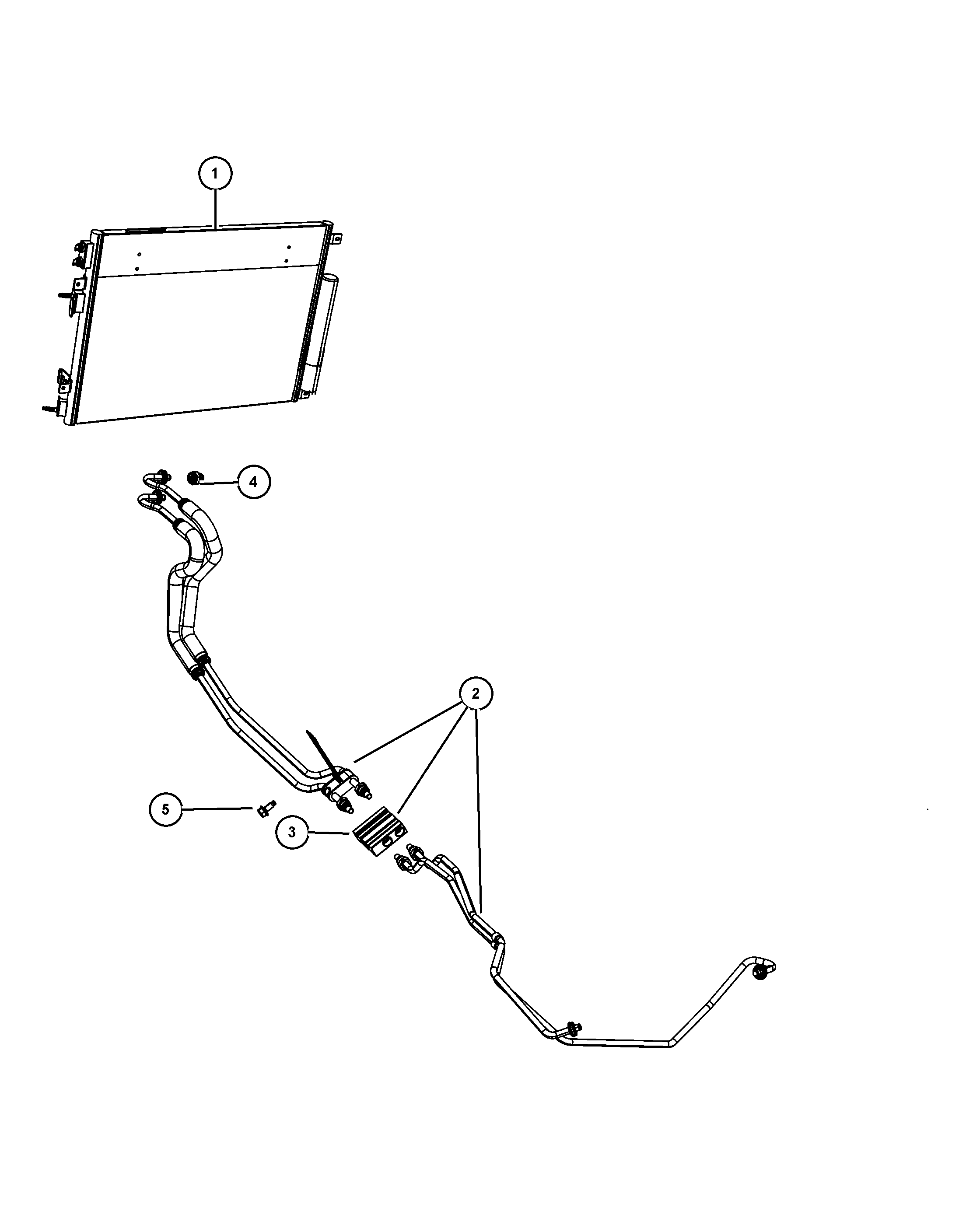 Chrysler 68085 784AA - Condenser, air conditioning www.parts5.com