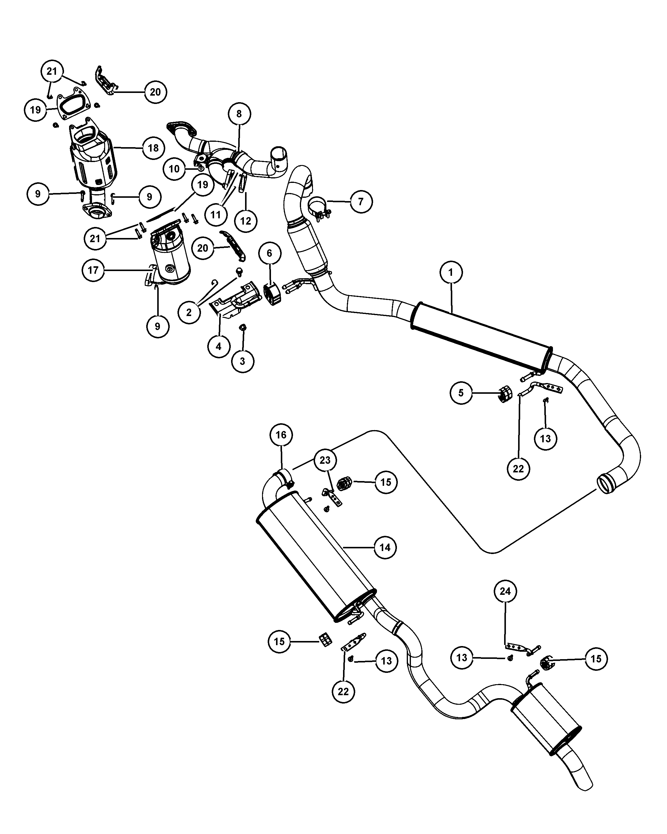 Chrysler 68093 232AA - Junta, colector de escape www.parts5.com