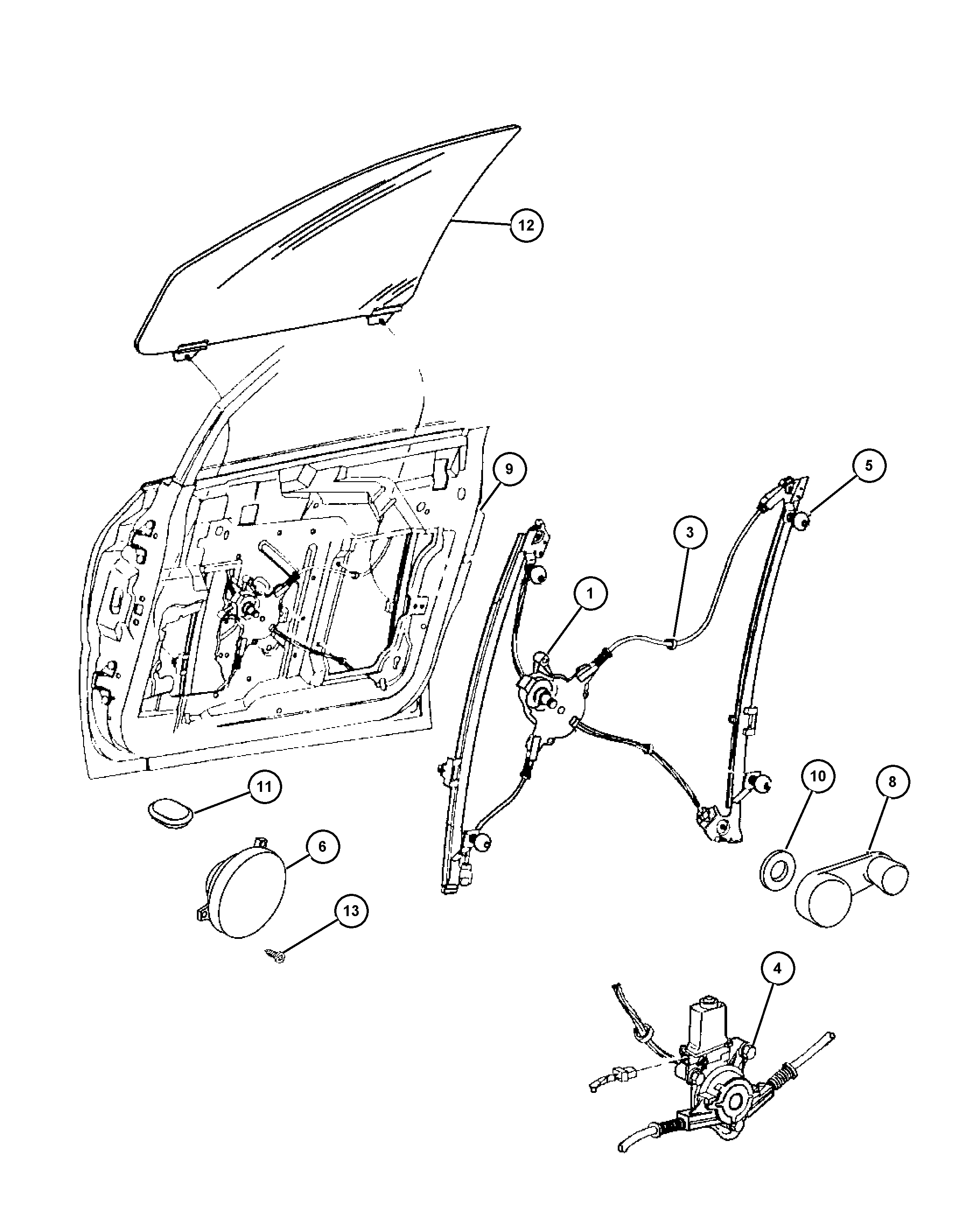 Chrysler 479 6306 - Γρύλος παραθύρου www.parts5.com