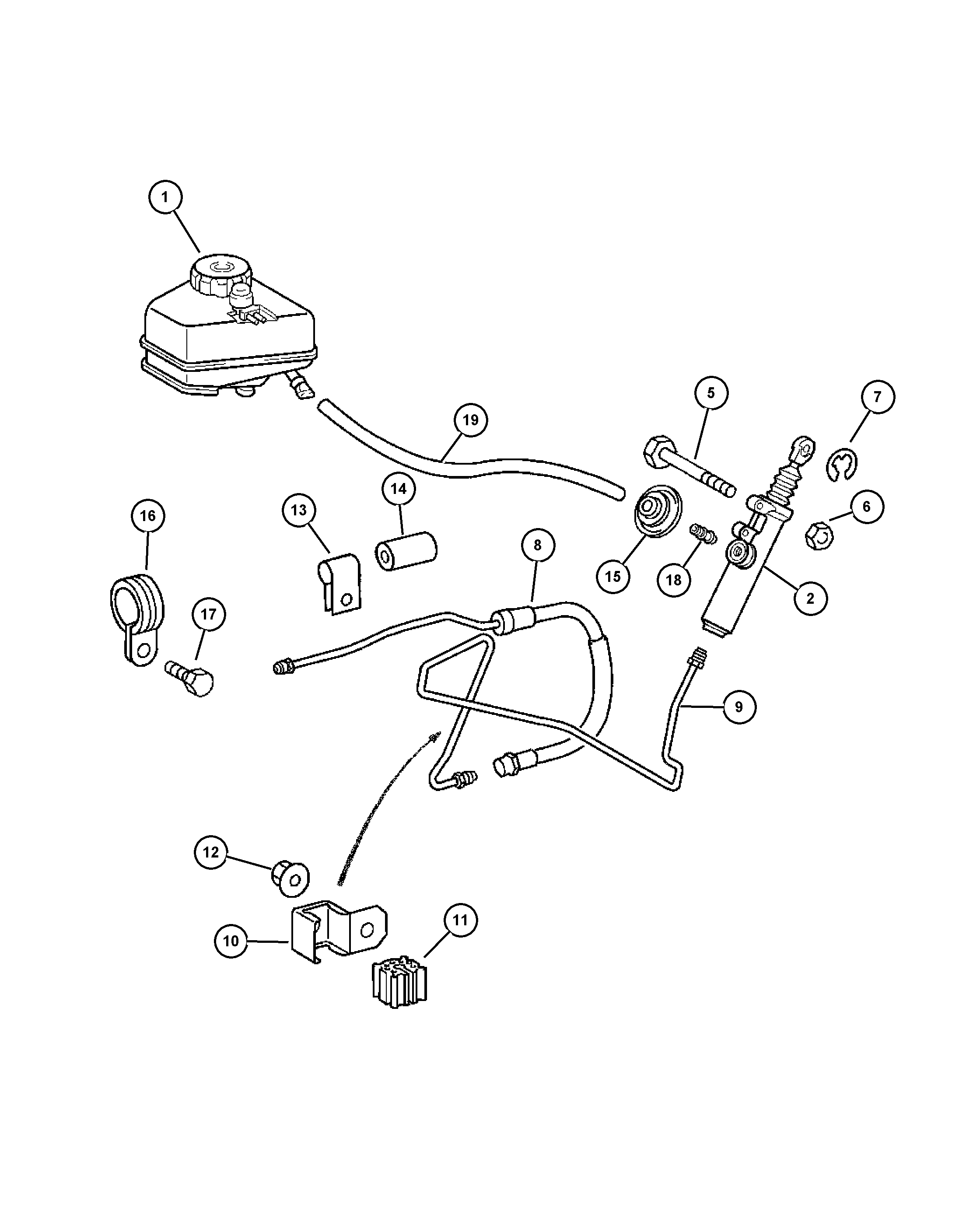 Chrysler 5098 009AA - Master Cylinder, clutch www.parts5.com