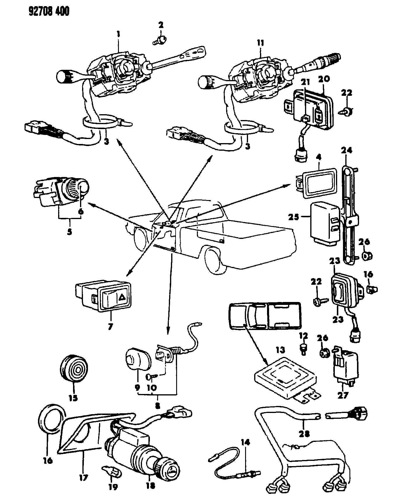 Mitsubishi MB 571622 - Switches & electrical controls, 27-ram www.parts5.com