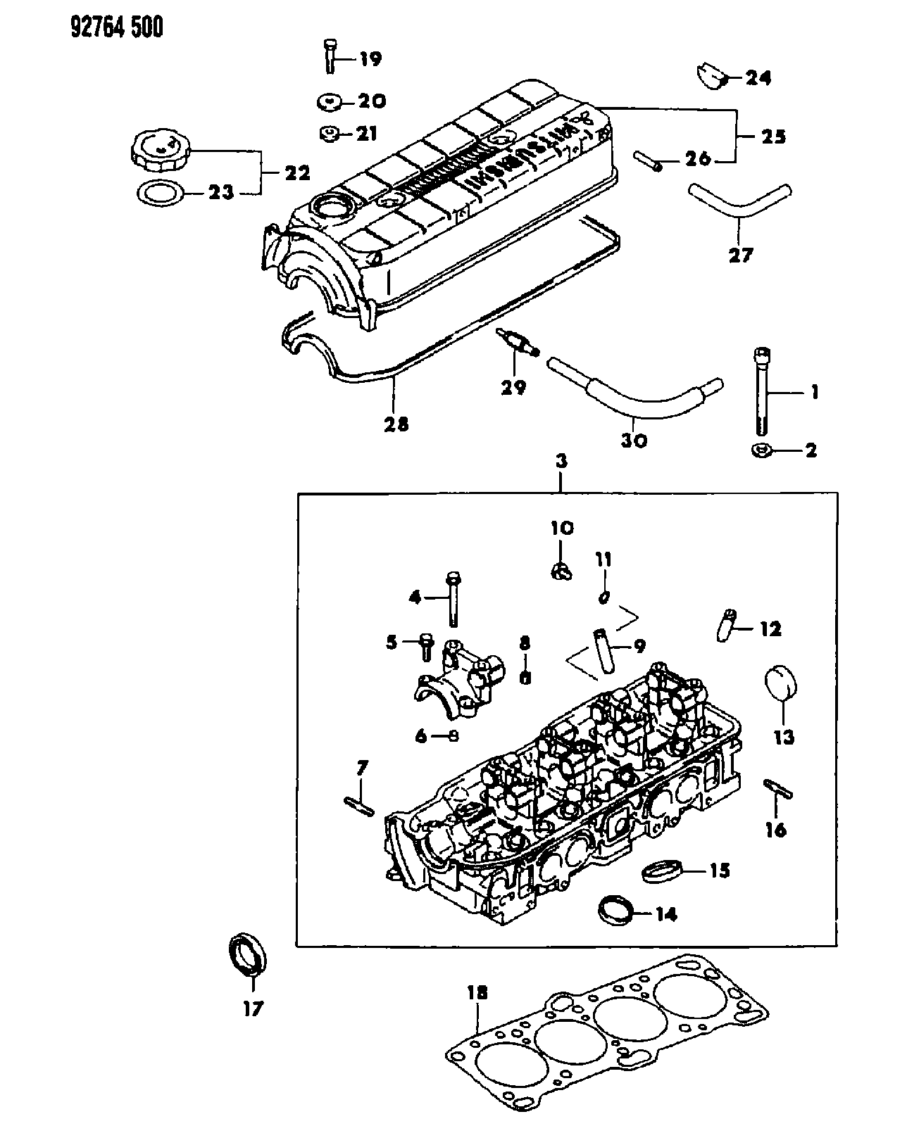 Mitsubishi MD-020718 - Gasket, cylinder head cover www.parts5.com