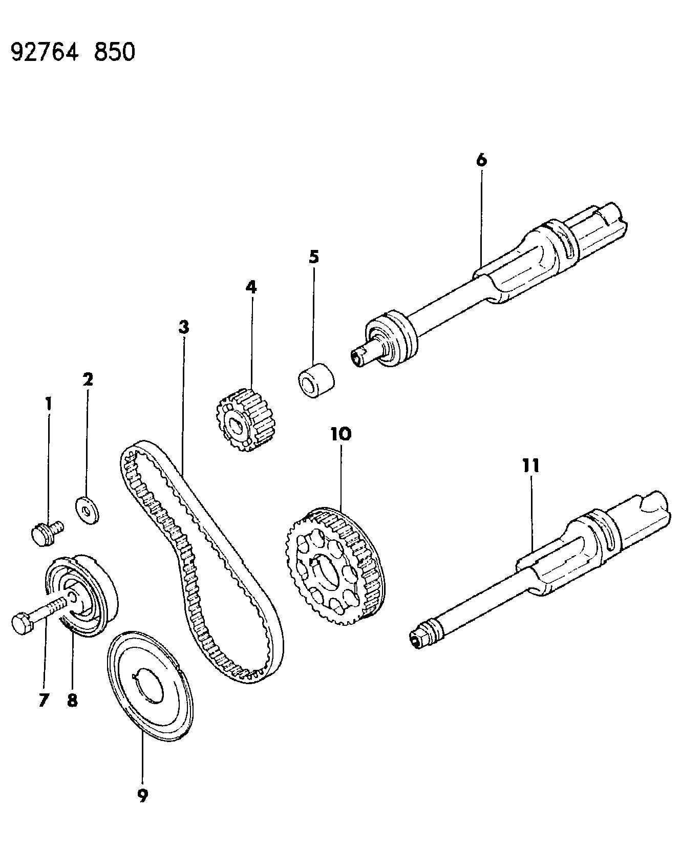 Hyundai MD11 5976 - Tensioner Pulley, timing belt www.parts5.com