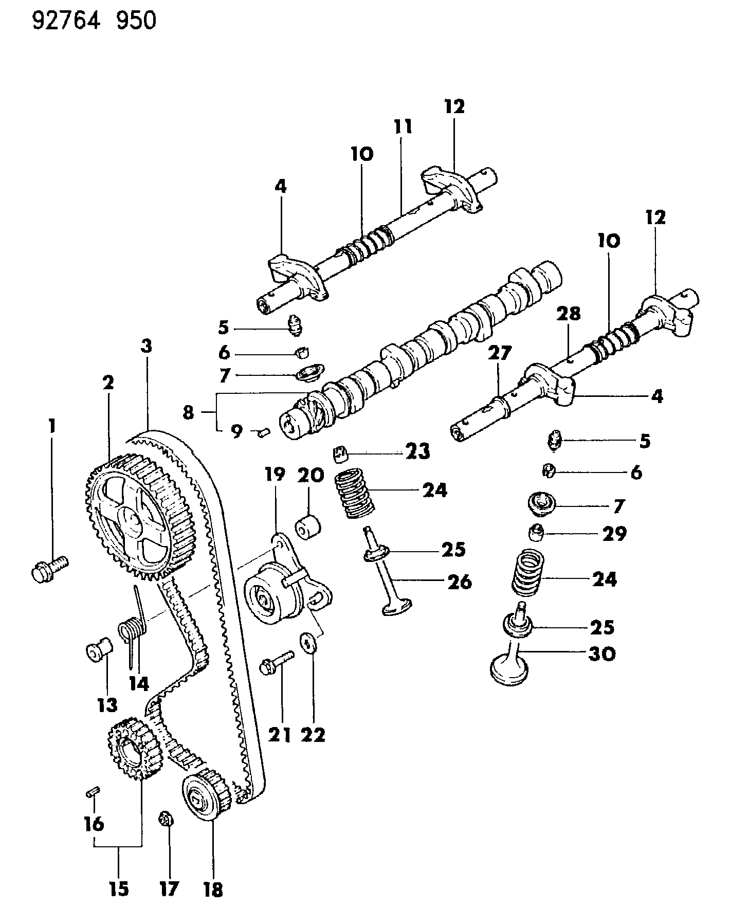 Mitsubishi MD18 9522 - Triger kayışı www.parts5.com