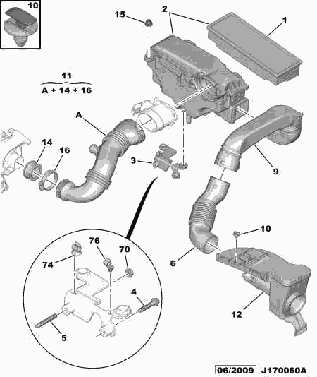 CITROËN 1420 R7 - Vzduchový filter www.parts5.com