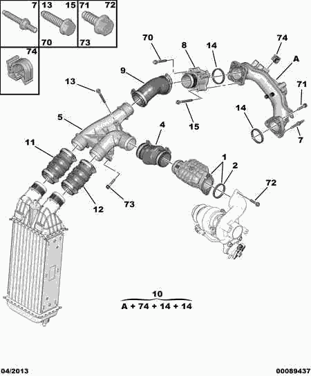 Opel 98 012 805 80 - Charger Intake Air Hose www.parts5.com