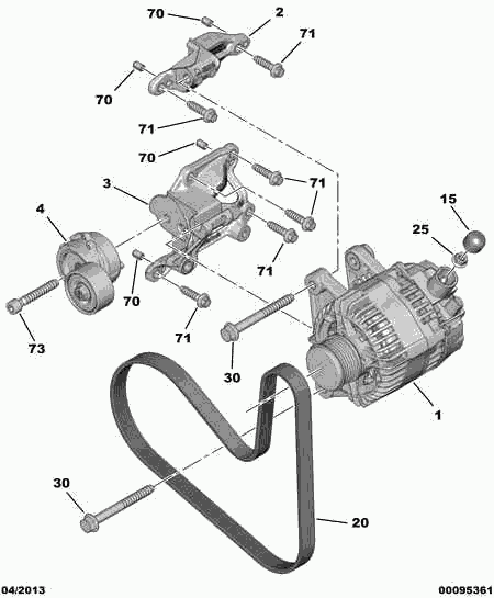 CITROËN 5703 A4 - Fulie, alternator www.parts5.com