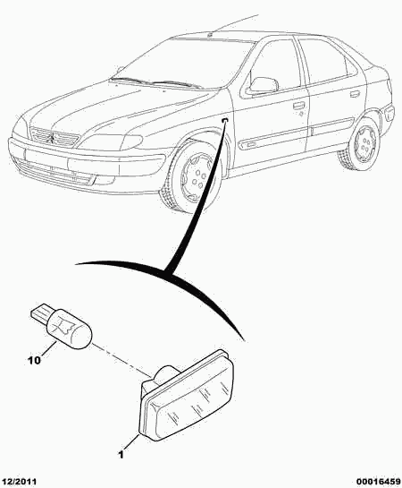 CITROËN 6216.C1 - Glühlampe, Blink / Begrenzungsleuchte www.parts5.com