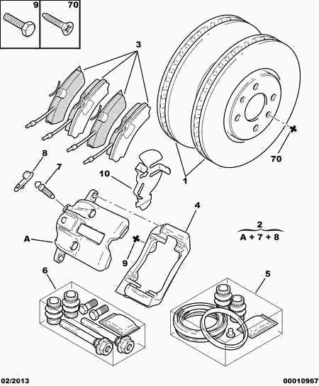 PEUGEOT 4251 55 - Set placute frana,frana disc www.parts5.com