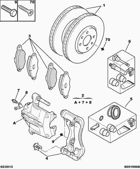 PEUGEOT 4252 03 - Set placute frana,frana disc www.parts5.com