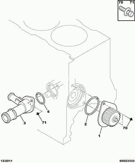 CITROËN/PEUGEOT 1201 E4 - Pompa wodna www.parts5.com