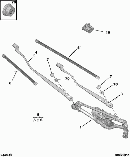 CITROËN/PEUGEOT 6423 J3 - Limpiaparabrisas www.parts5.com