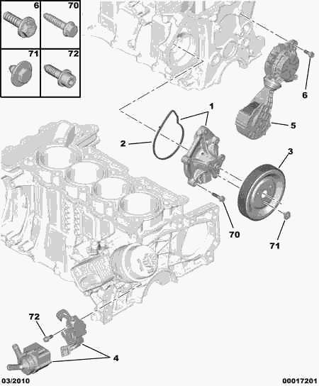 PEUGEOT 1201 J8 - Additional Water Pump parts5.com