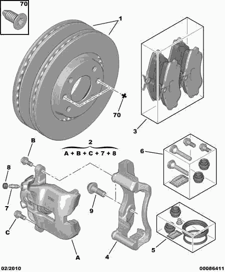 CITROËN 4253 80 - Тормозные колодки, дисковые, комплект www.parts5.com