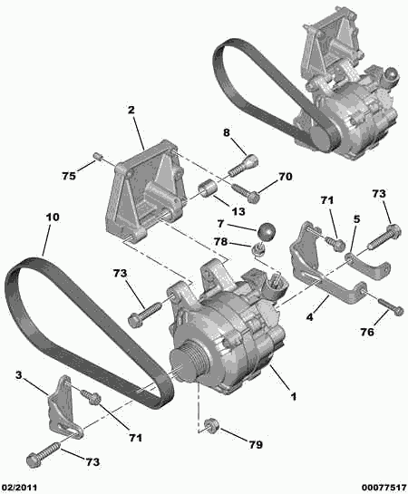 PEUGEOT 5705 CW - Alternator parts5.com