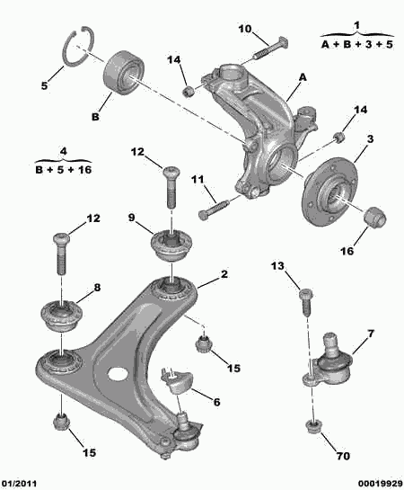 PEUGEOT 3520 T8 - Ψαλίδι, ανάρτηση τροχών www.parts5.com