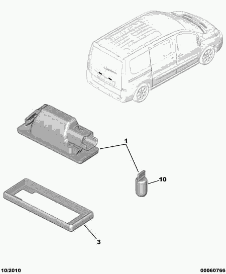 CITROËN 6340 G9 - Piloto de matrícula www.parts5.com