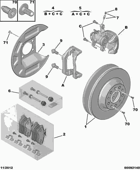 CITROËN 4401 L0 - Δαγκάνα φρένων www.parts5.com