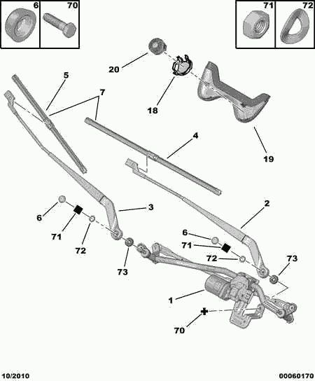 CITROËN 6426 PX - Μάκτρο καθαριστήρα www.parts5.com