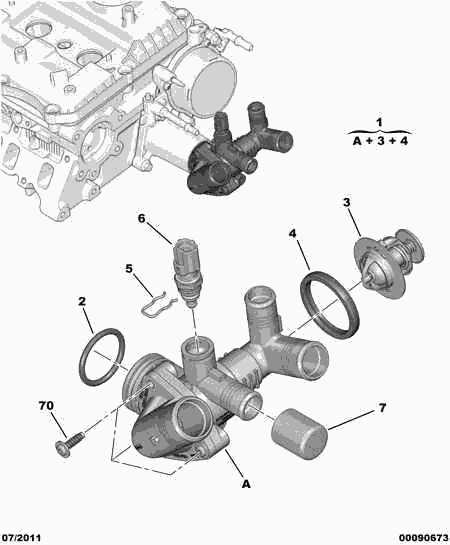 PEUGEOT (DF-PSA) 96 787 413 80 - Thermostat, Kühlmittel www.parts5.com