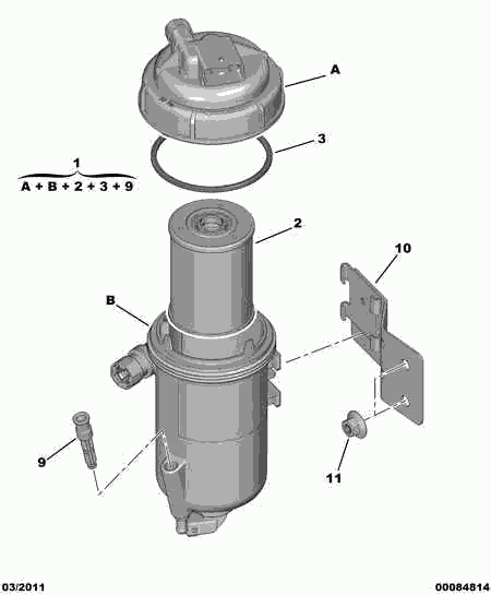 PEUGEOT (DF-PSA) 16 064 505 80 - Fuel filter parts5.com